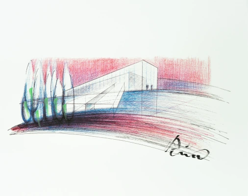 Julius von Bismarck and Felix Kiessling at Langen Foundation