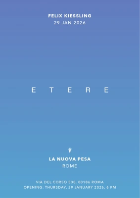 Felix Kiessling at Galleria La Nuova Pesa